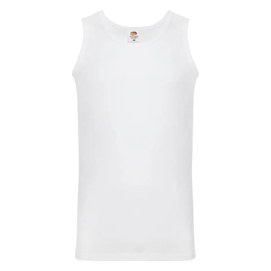 Майка мужская "Athletic Vest", белый_S, 100% х/б, 160 г/м2