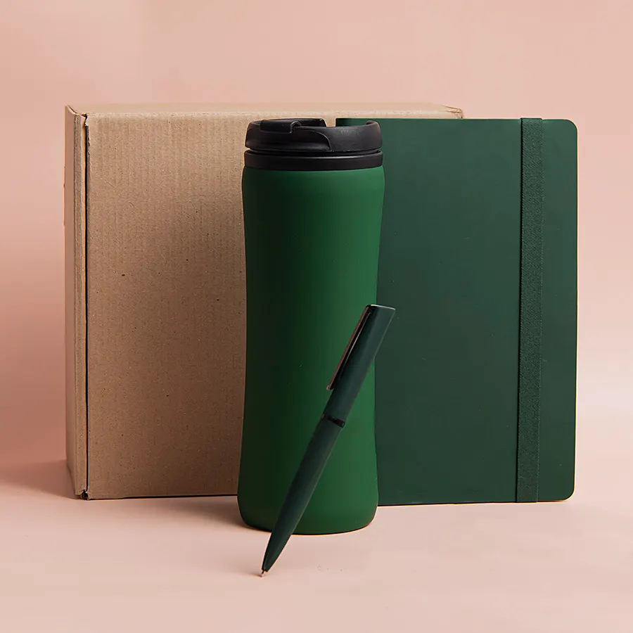 Набор подарочный OFFICEKIT: термос, ежедневник, ручка, стружка, коробка