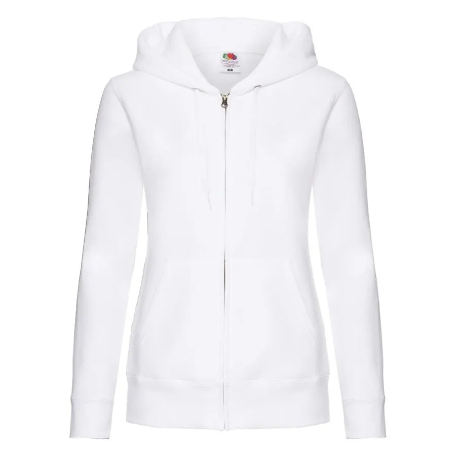 Толстовка "Lady-Fit Hooded Sweat Jacket", белый_XS, 75% х/б, 25% п/э, 280 г/м2