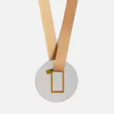 серебристая с 3D-подвеской Symbol, цифра 1