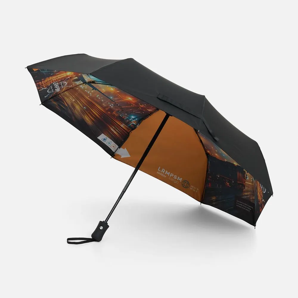 Зонт складной Monsoon с запечаткой купола изнутри на заказ