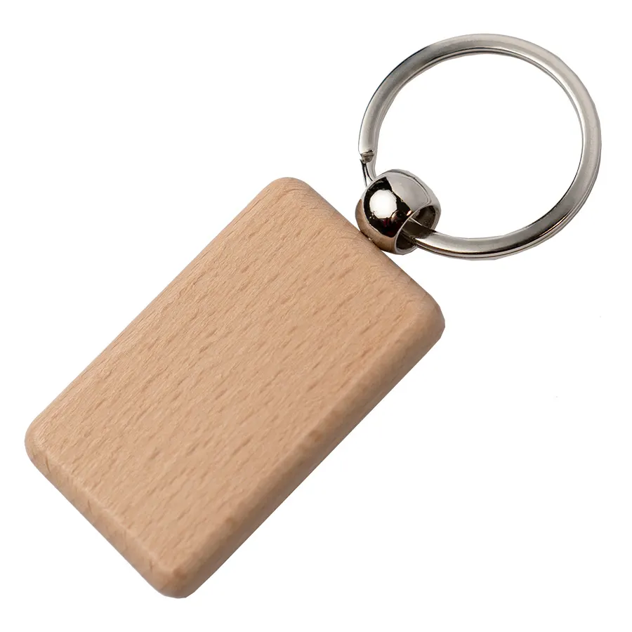 Брелок TIMBER RECTANGLE, 5,2 x 3,2 x 0,7 см, дерево