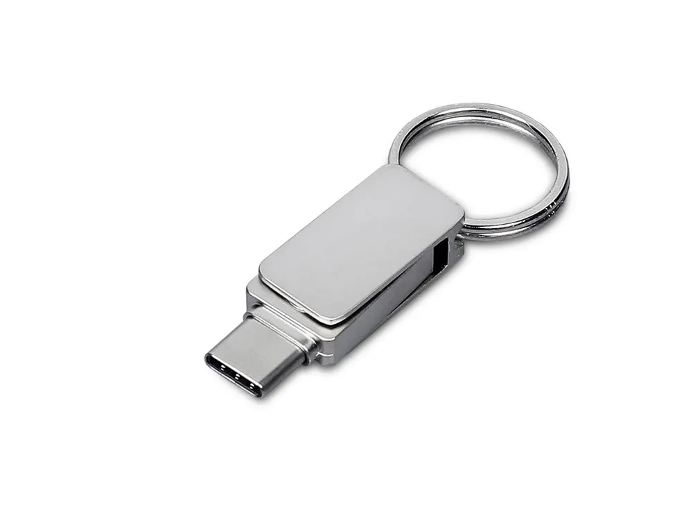 USB 3.0- флешка «Mercury» на 16 Гб с поворотным механизмом и дополнительным разъемом Type-C