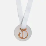 серебристая с 3D-подвеской Symbol, цифра 3