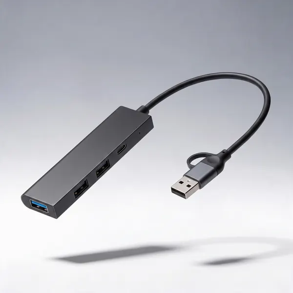 USB-хаб «Command» с коннектором 2-в-1 USB-C и USB-A, 2.0/3.0