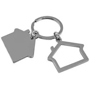 Брелок "Домики", 3х2,5х0,2 см, металл