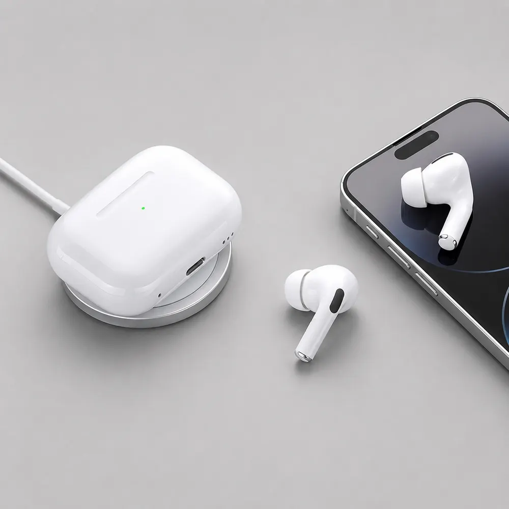 Беспроводные наушники с микрофоном Air Pro 2 , TWS, BT 5.3, 300 мАч, QI