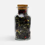 черный с соком ананаса, клубникой, мятой, медом и лимоном