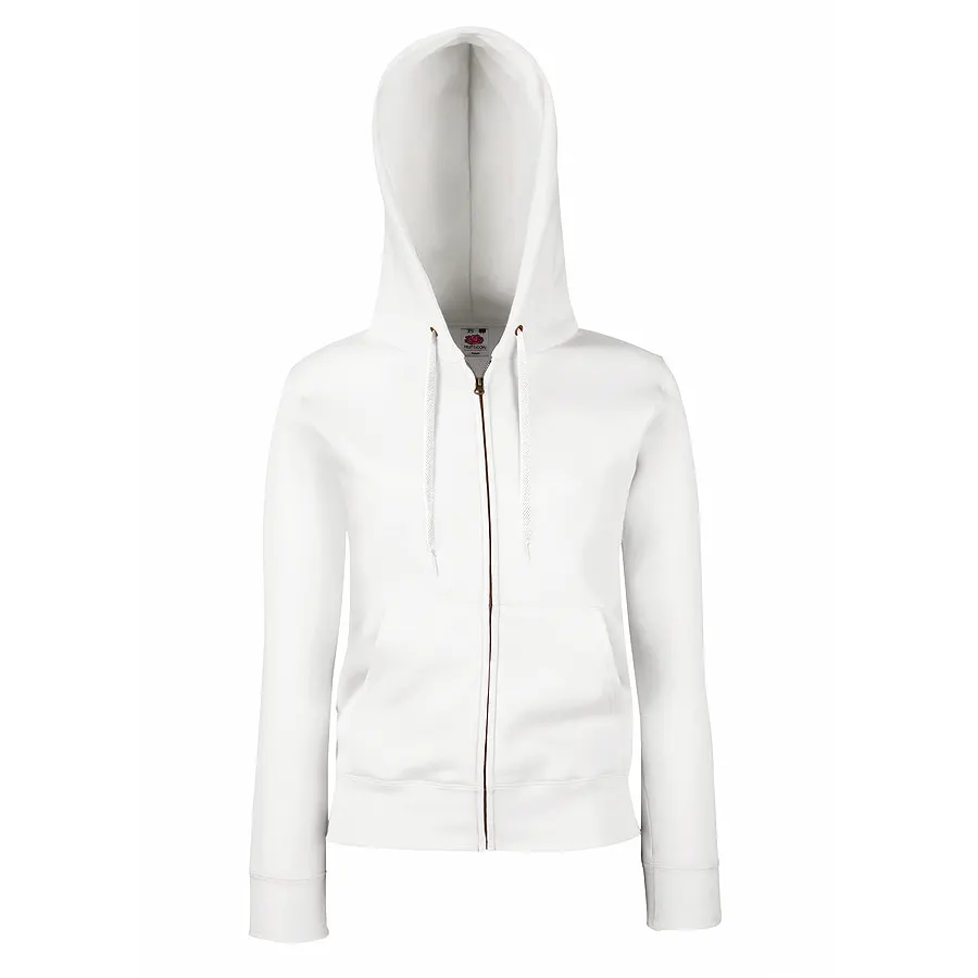 Толстовка "Lady-Fit Hooded Sweat Jacket", белый_XL, 75% х/б, 25% п/э, 280 г/м2