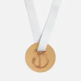 золотистая с 3D-подвеской Symbol, цифра 3